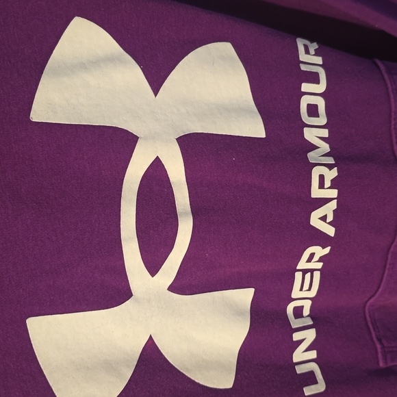 Under Armour Rich Purple Sweatshirt with White Logo - Picture 2 of 4